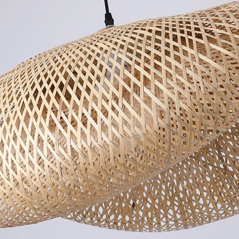 Vintage Rattan Pendant Chandelier