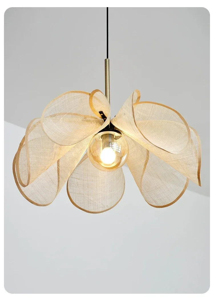 Wabi-Sabi Hemp Rope Arc Pendant Lamp