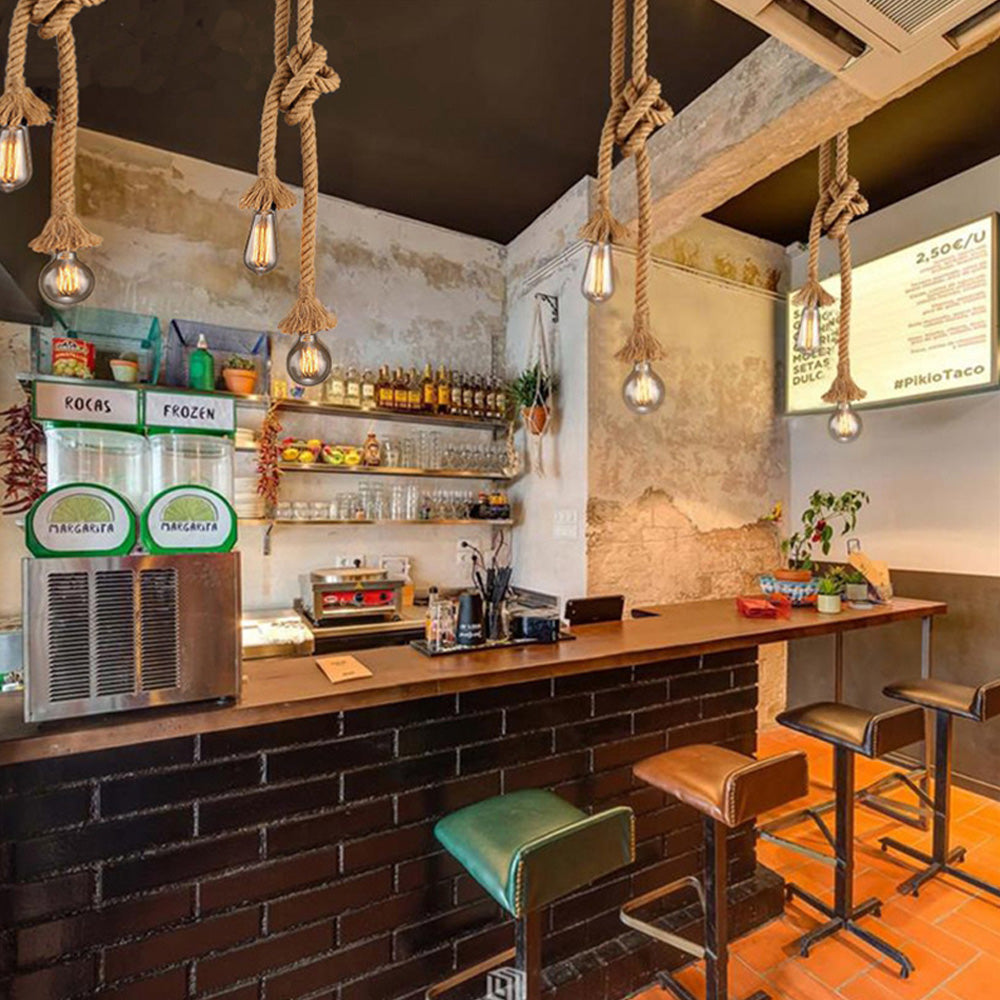 Hemp Rope Industrial Pendant Light