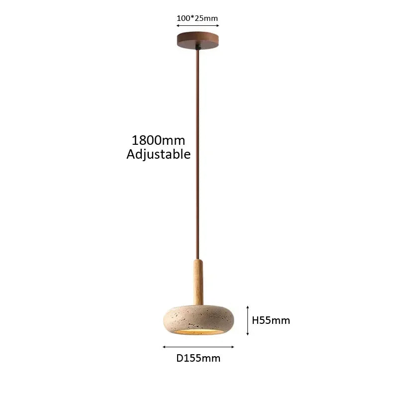 Wabi-Sabi Stone Pendant Lamp
