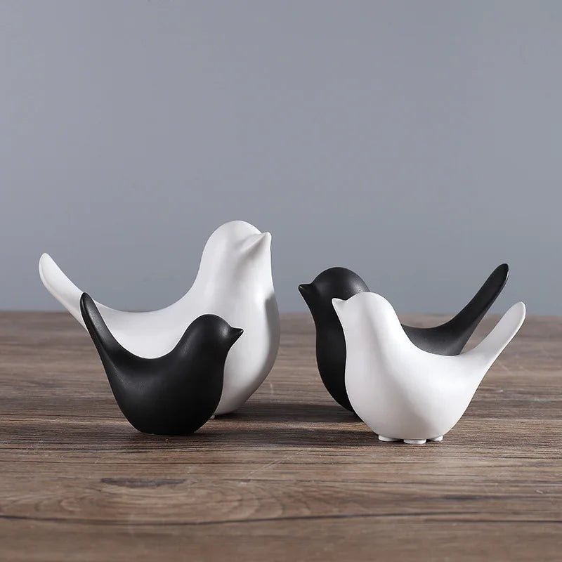 Nordic Ceramic Bird Figurine