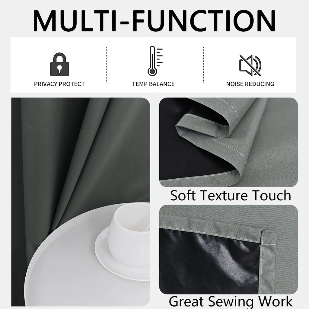 Modern Linen Blackout Curtains