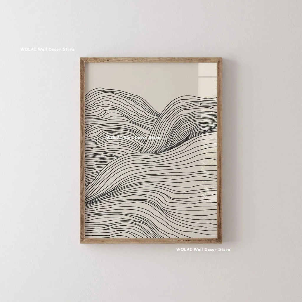 Modern Beige Canvas Wall Art