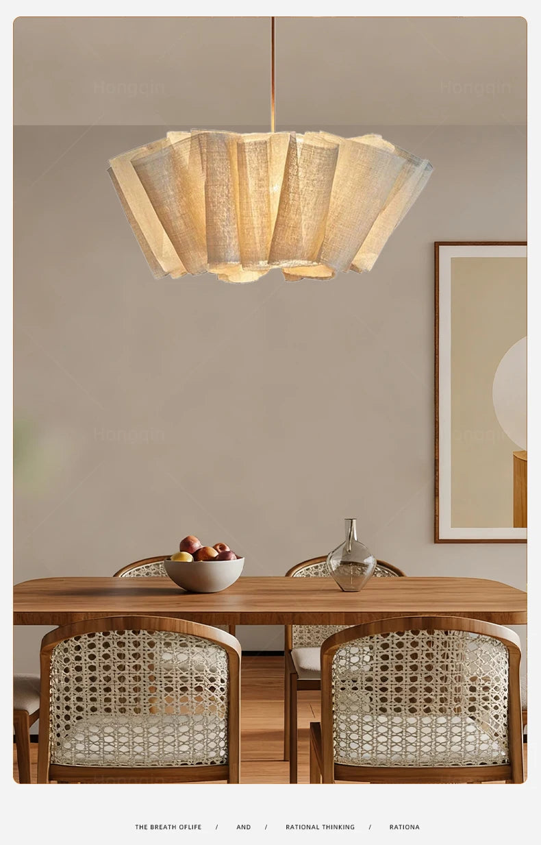 Wabi-Sabi Fabric Pendant Chandelier