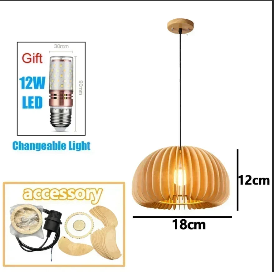 Retro Rattan Pendant Chandelier