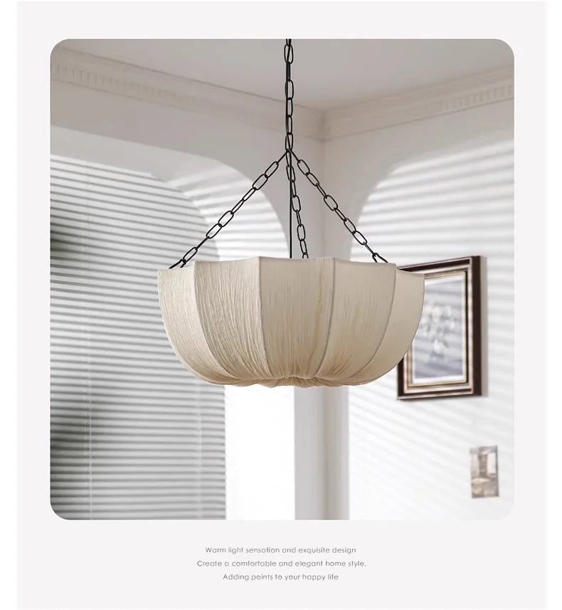 Wabi-Sabi Fabric Pendant Chandelier