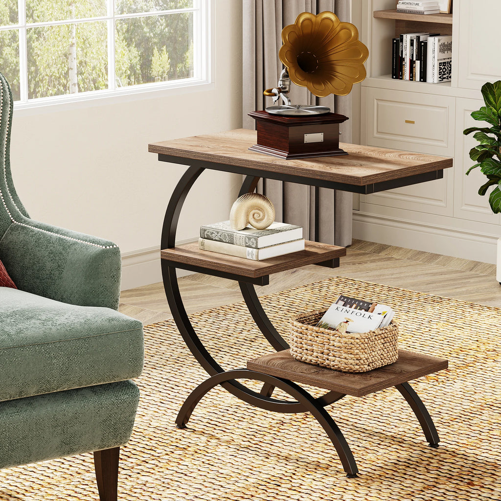 C-Shaped Sofa Side Table