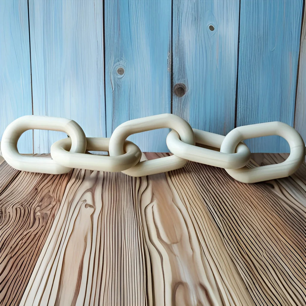 Boho Wood Chain Sculpture