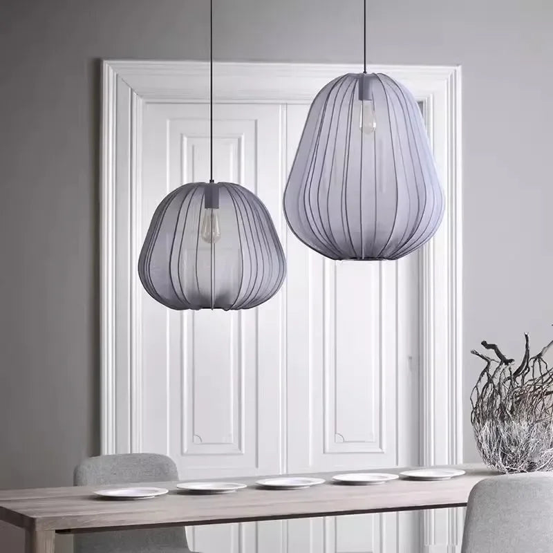Wabi-Sabi Fabric Pendant Lamp