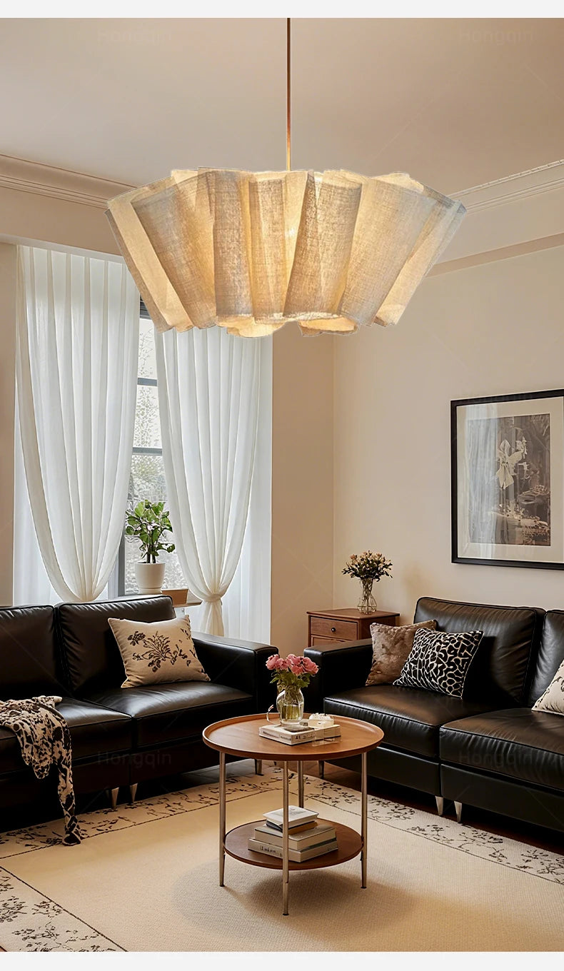 Wabi-Sabi Fabric Pendant Chandelier