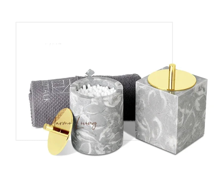 Pitaya Flower Marble Bath Set