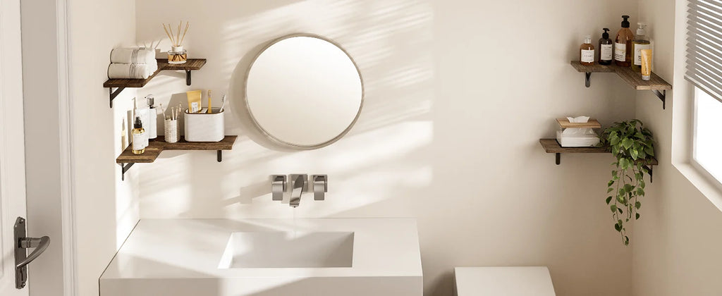 Floating Corner Wall Shelf