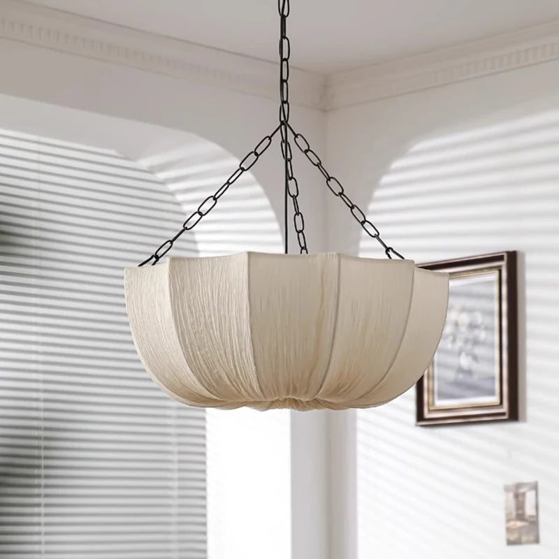 Wabi-Sabi Fabric Pendant Chandelier