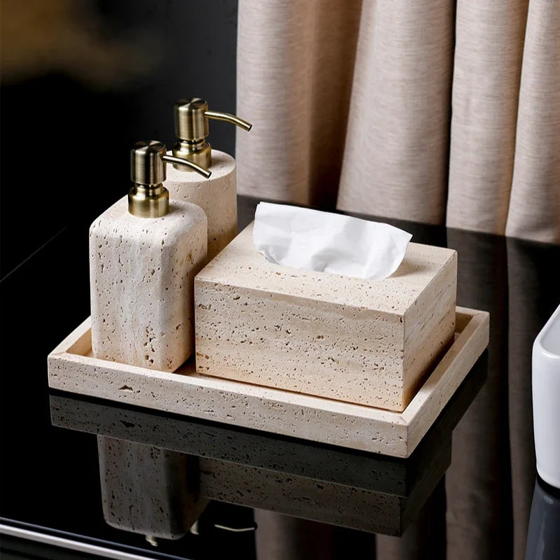 Beige Travertine 6-Piece Set