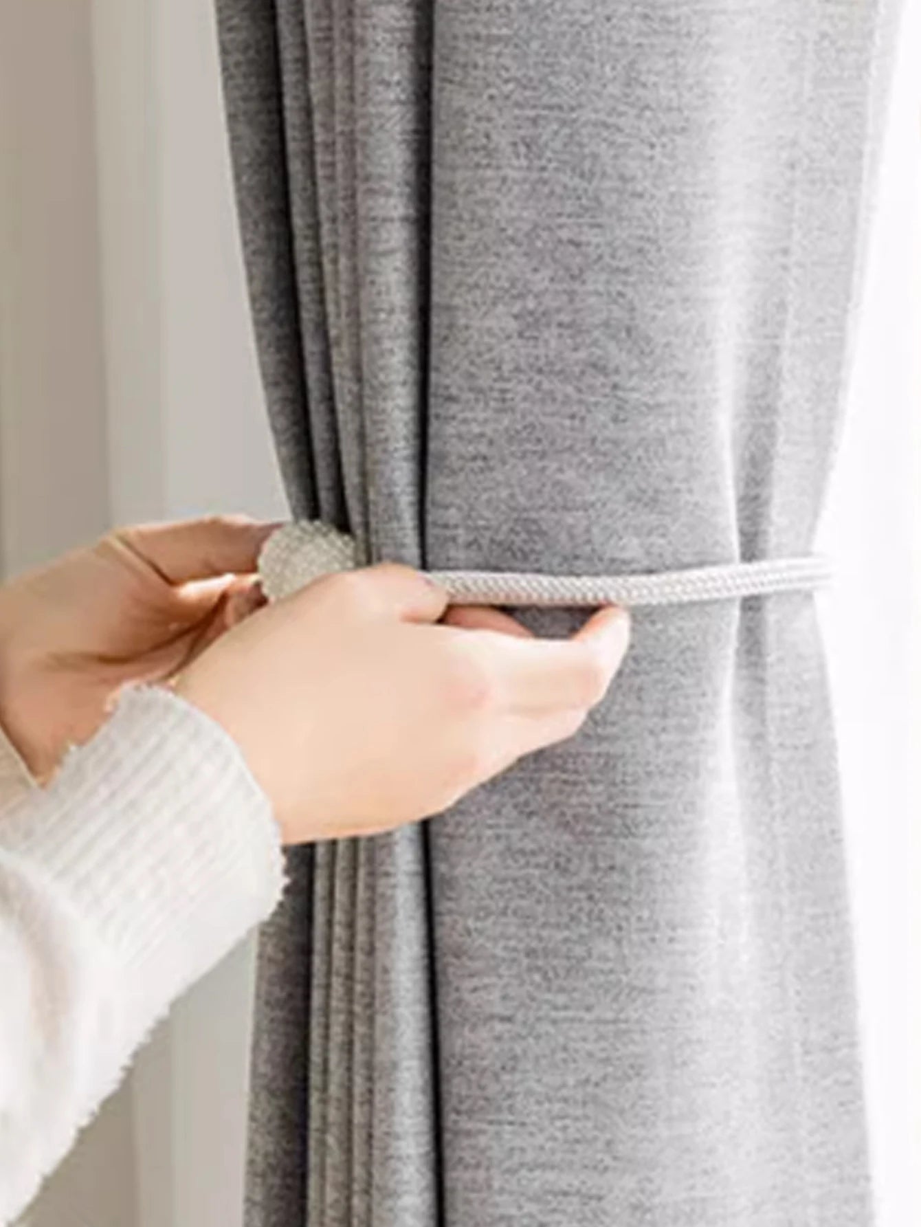 Modern Polyester Linen Blackout Curtains