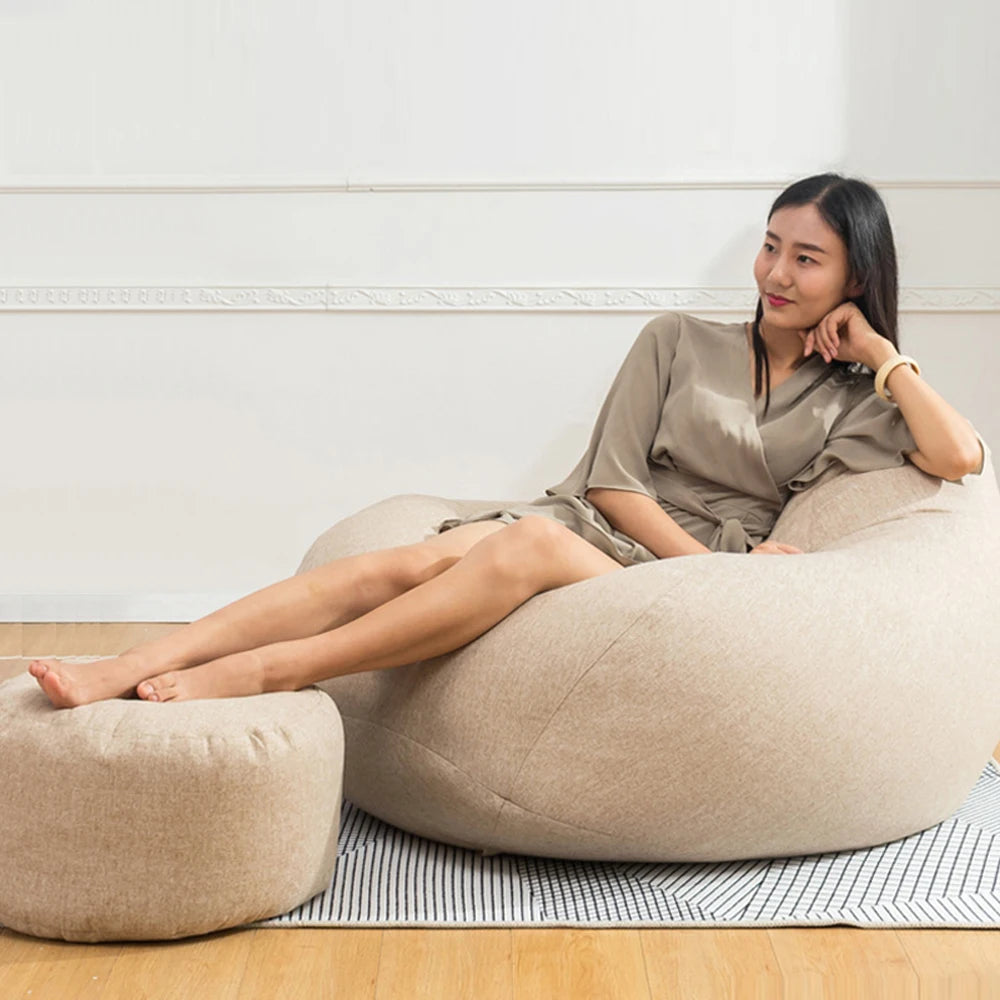 Round Storage Pouf