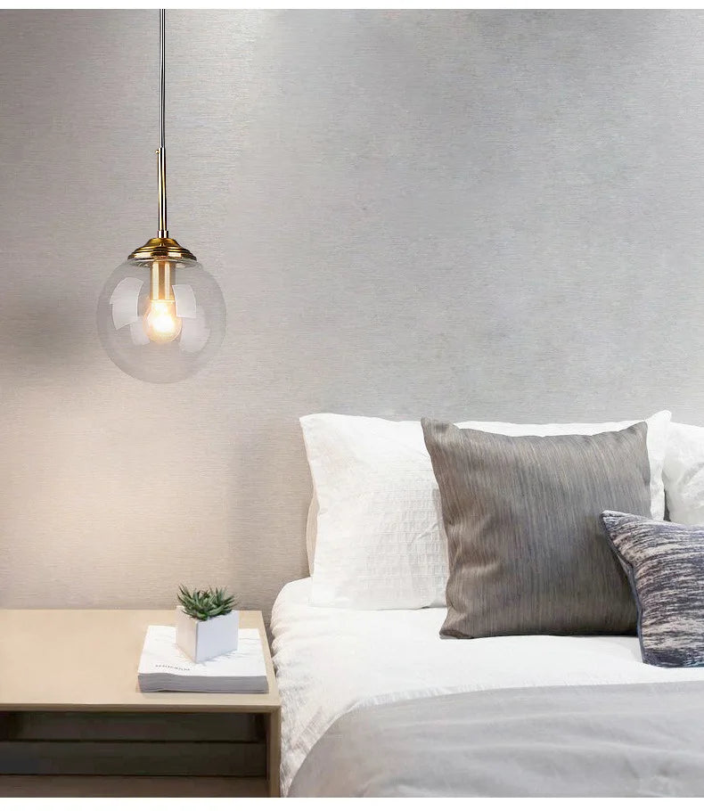 Modern Metal & Glass Chandelier