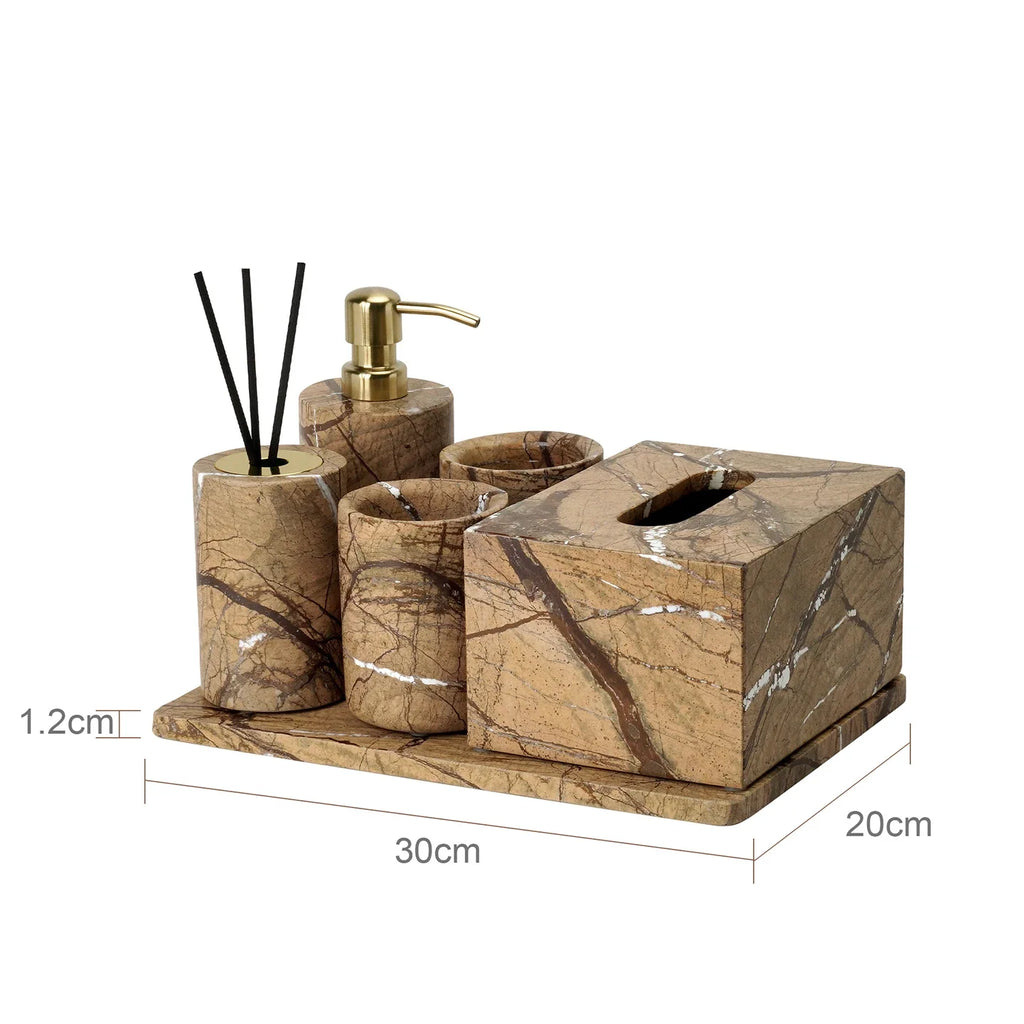 Rainforest Brown Marble Set