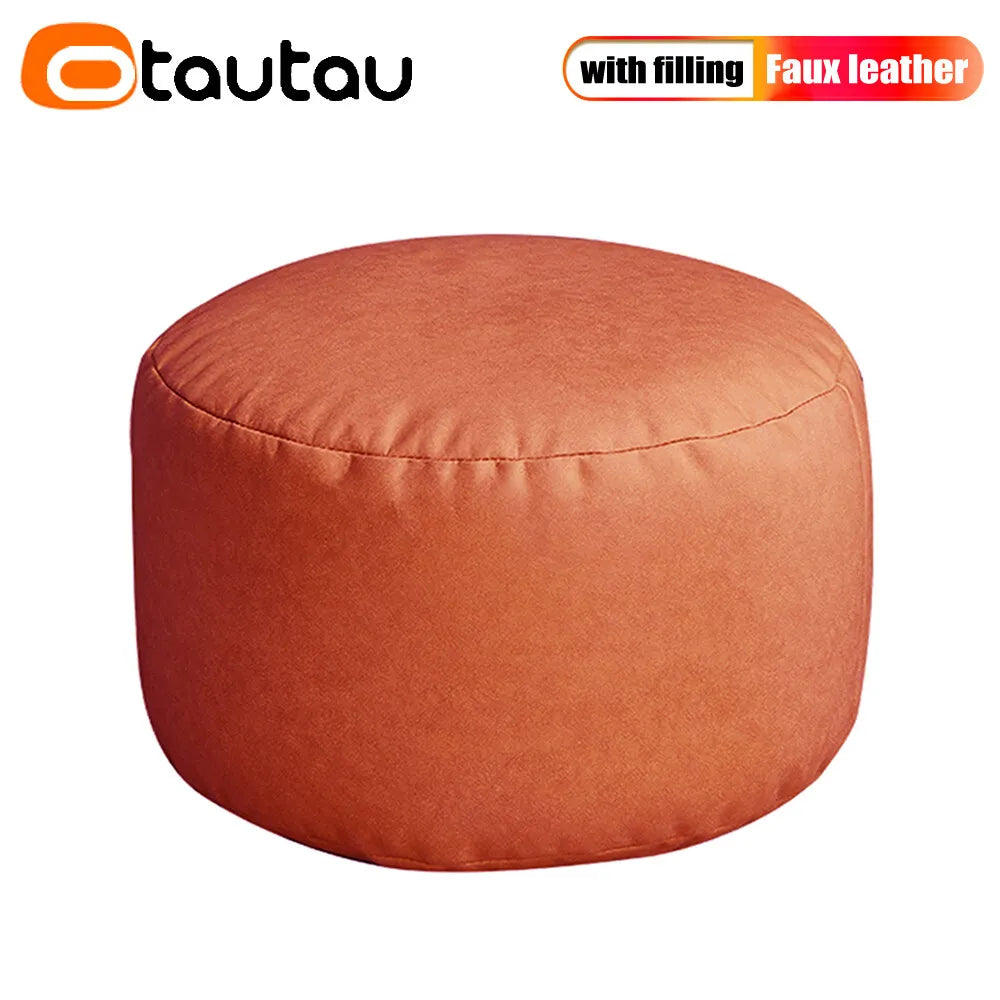 Round Storage Pouf