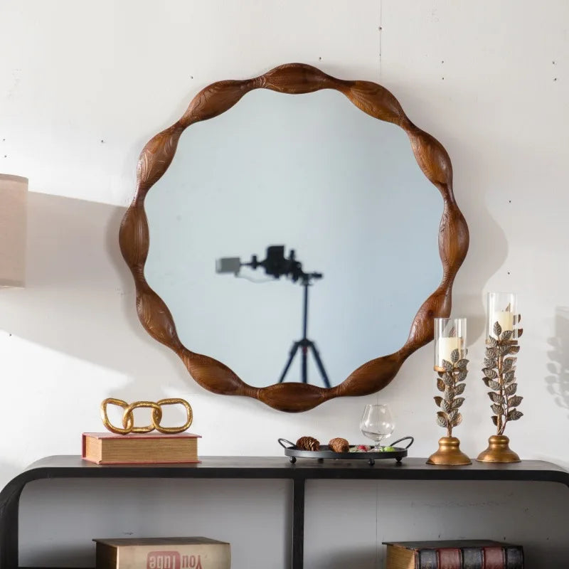 Rustic Asymmetrical Natural Wall Mirror