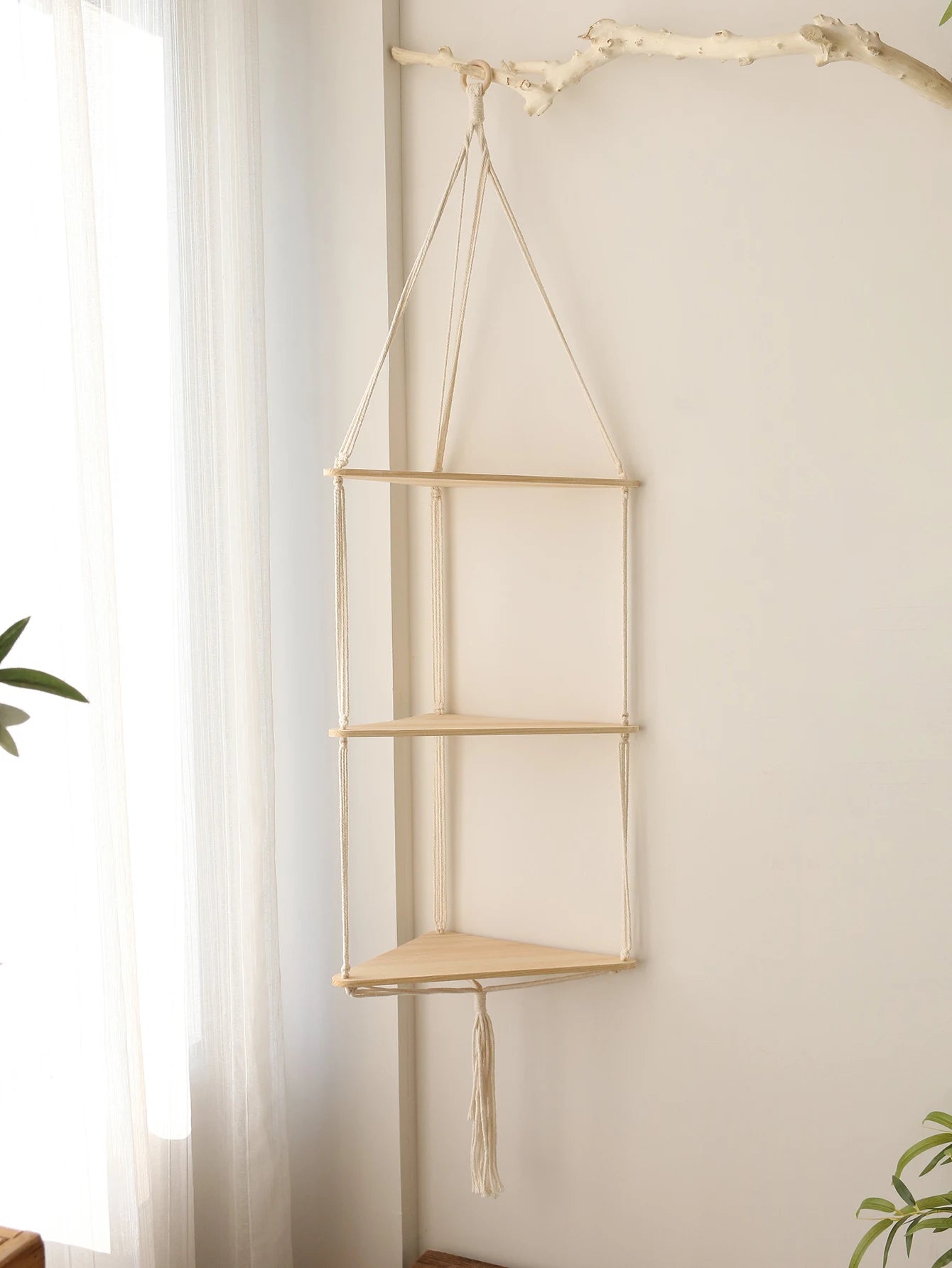 Floating Corner Wall Shelf