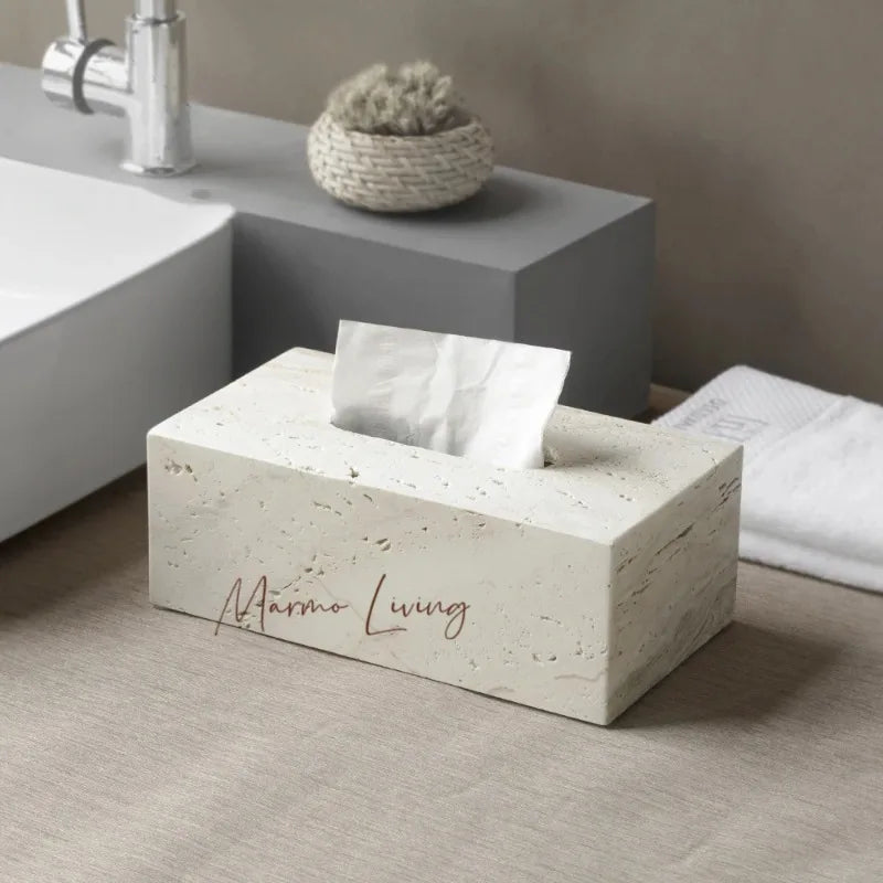 Beige Travertine Bath Set
