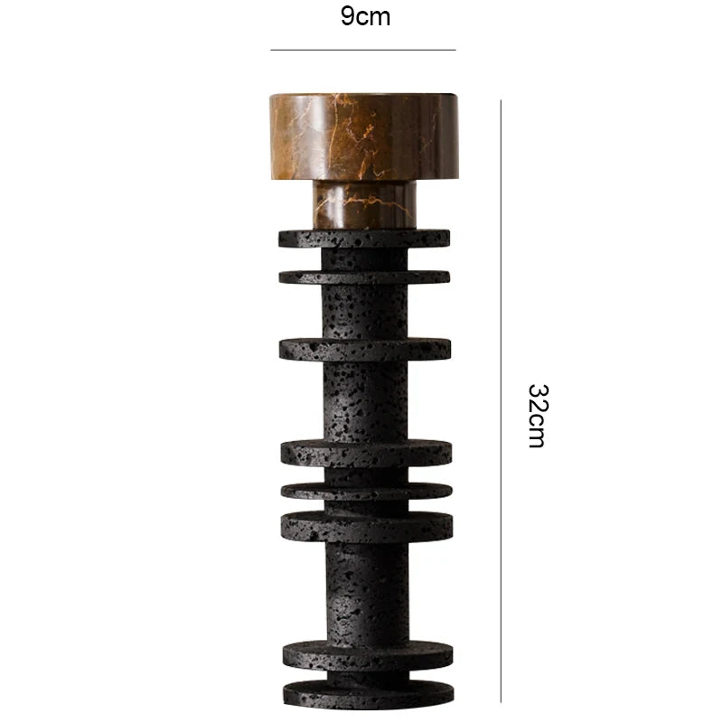 Luxury Travertine Candlestick