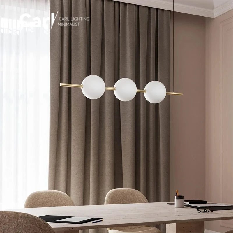 Minimalist Cement Linear Pendant Light