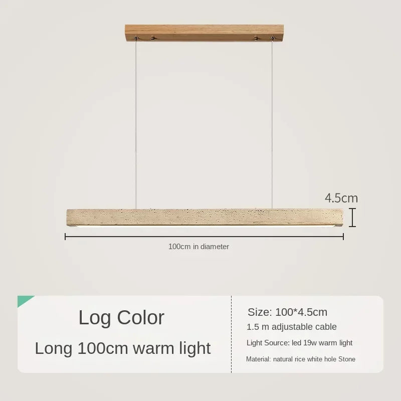 Wabi-Sabi Stone Linear Pendant Light