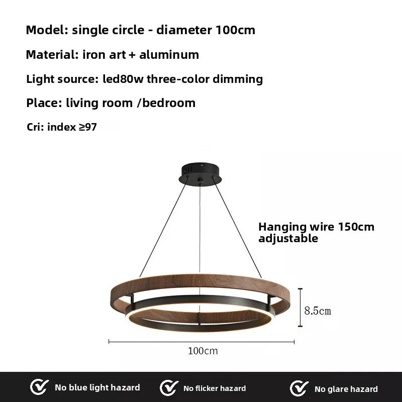 Wabi-Sabi Wood Pendant Chandelier