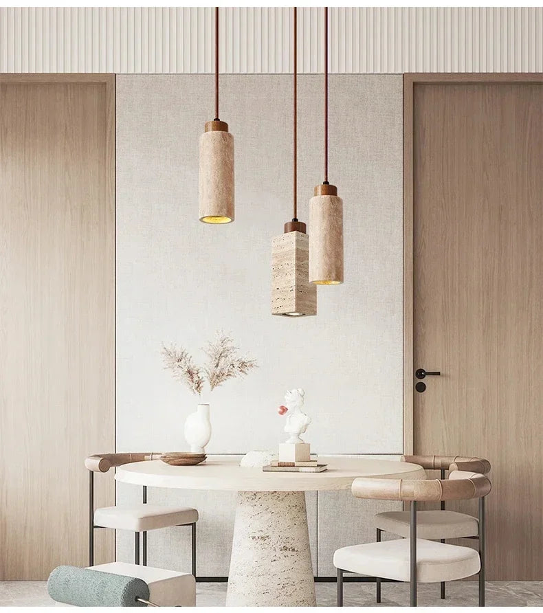 Wabi-Sabi Stone Pendant Chandelier