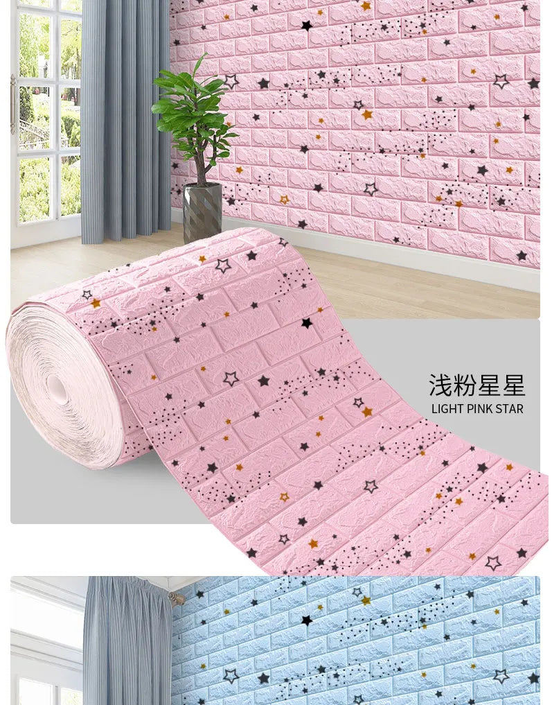 3D Brick Wall Panel Stickers