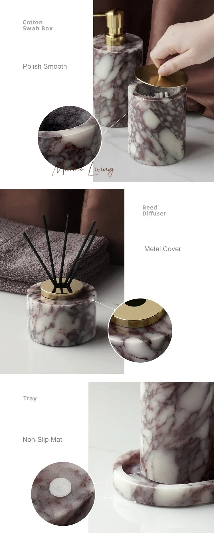 Calacatta Viola Bath Set