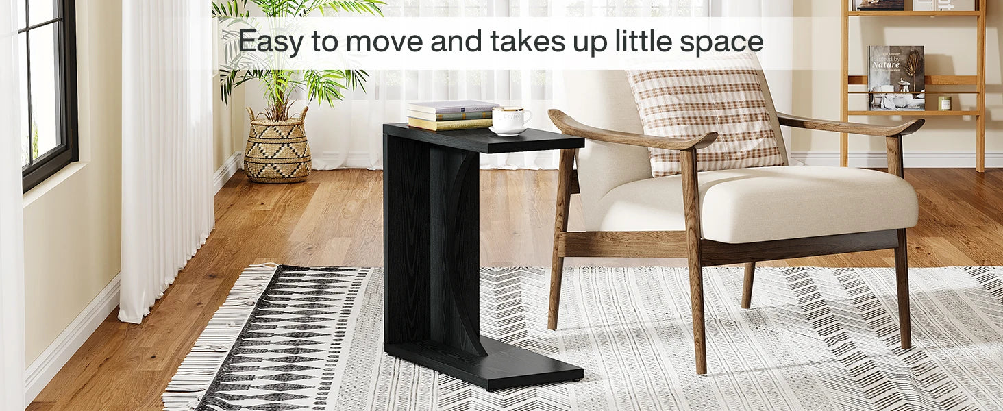C-Shaped Sofa Side Table