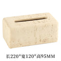 Wabi-Sabi Travertine Tissue Box