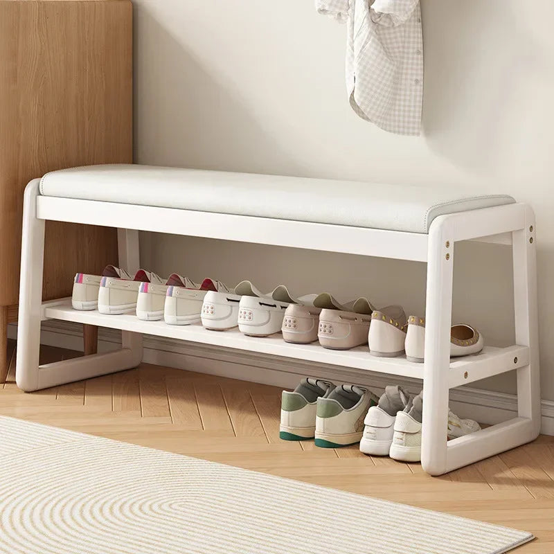 Rattan Shoe Storage Bench