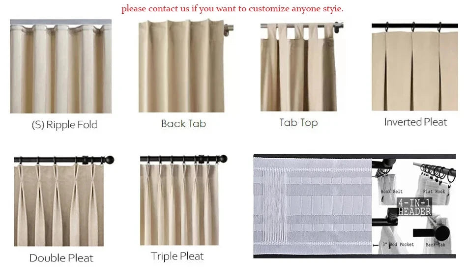 Modern Cotton-Linen Blackout Curtains