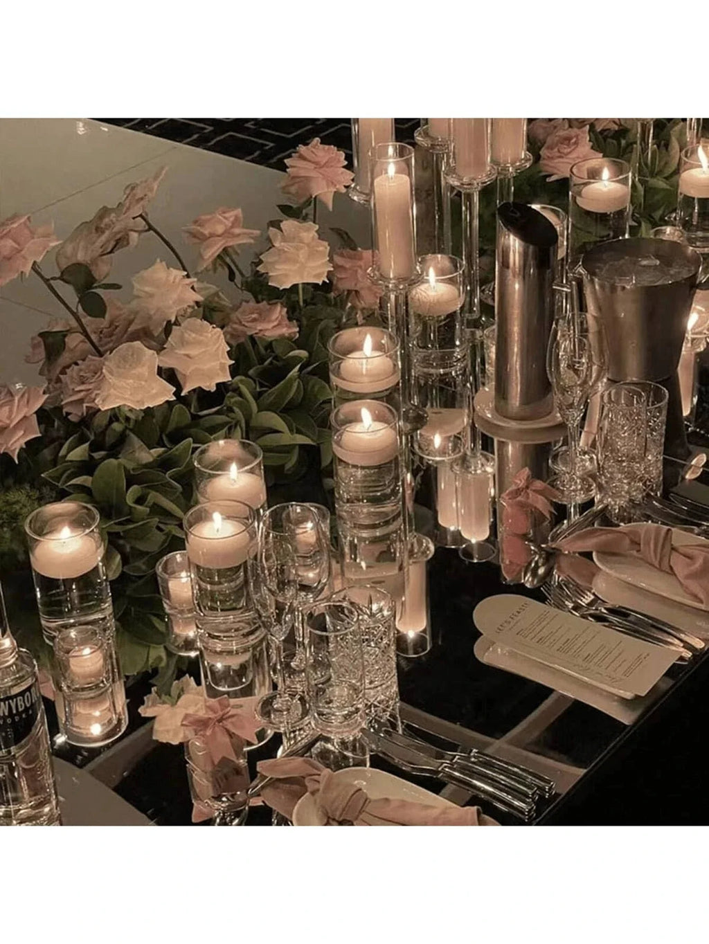 Glass Cylinder Candle Holder