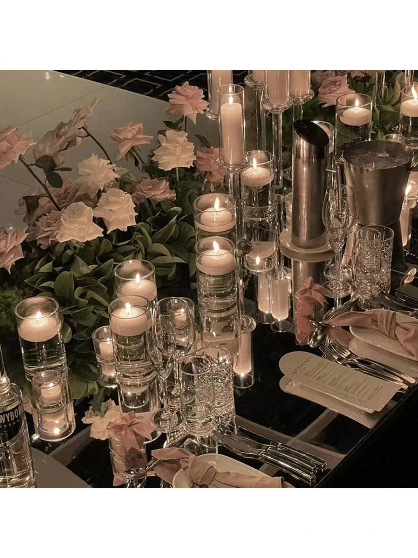 Glass Cylinder Candle Holder