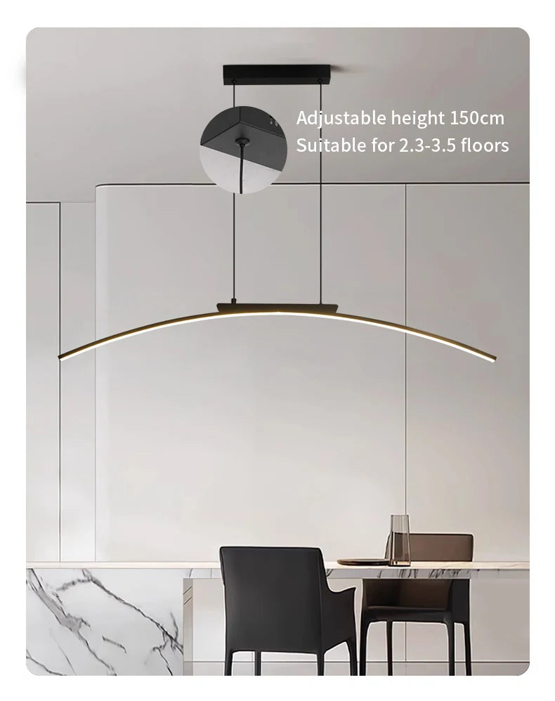 Contemporary Arc Pendant Lamp