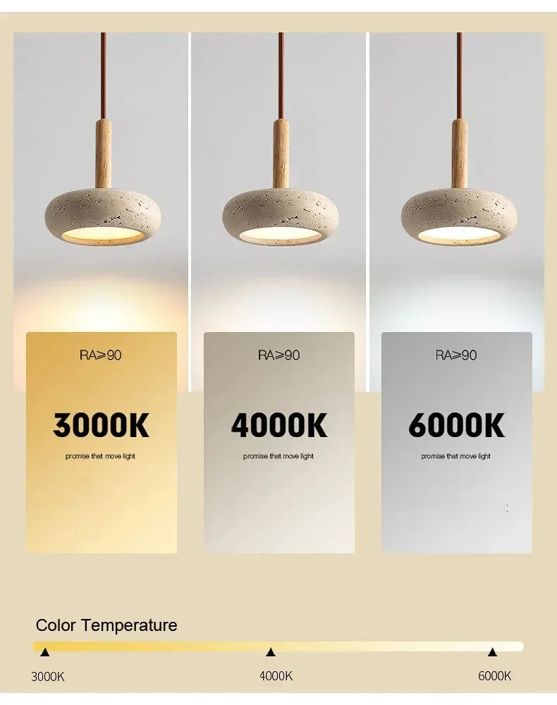 Wabi-Sabi Stone Pendant Lamp