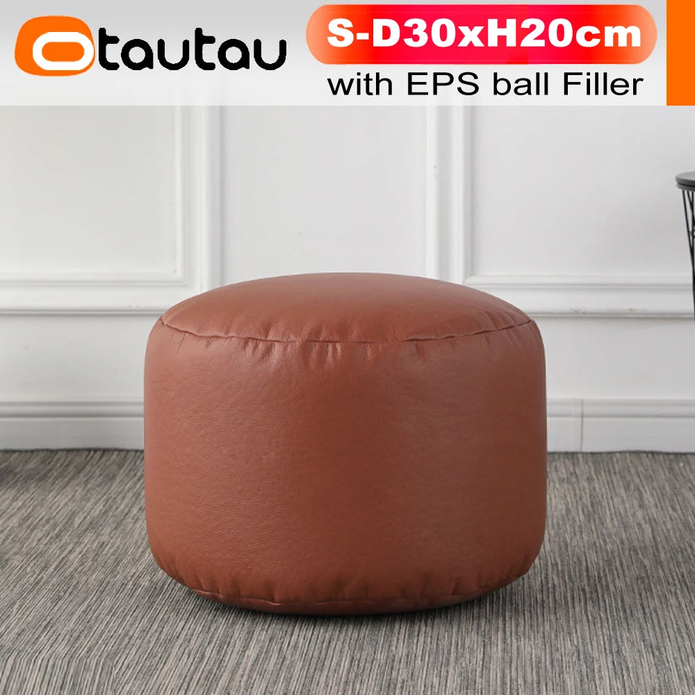 Round Storage Pouf