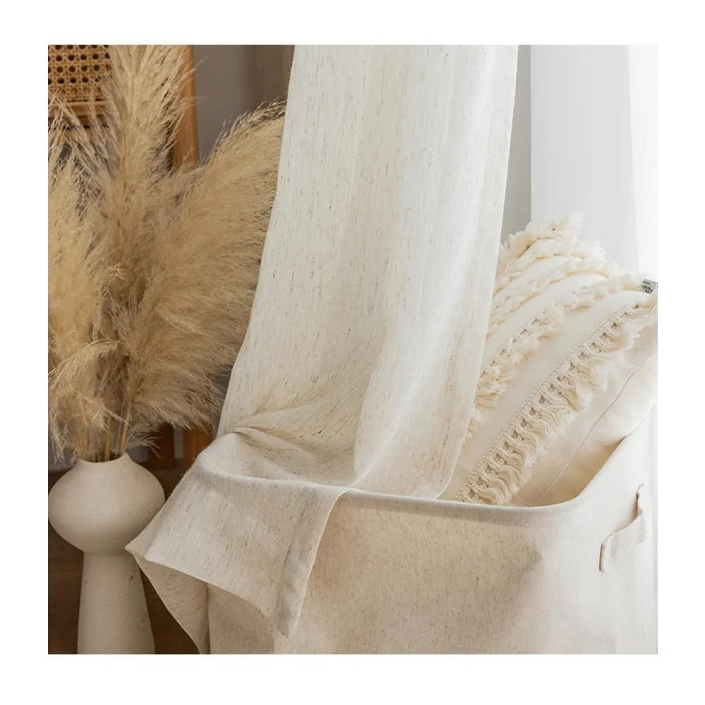 Japanese Linen-Blend Sheer Curtains