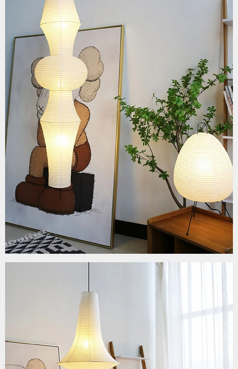 Wabi-Sabi Paper Pendant Chandelier