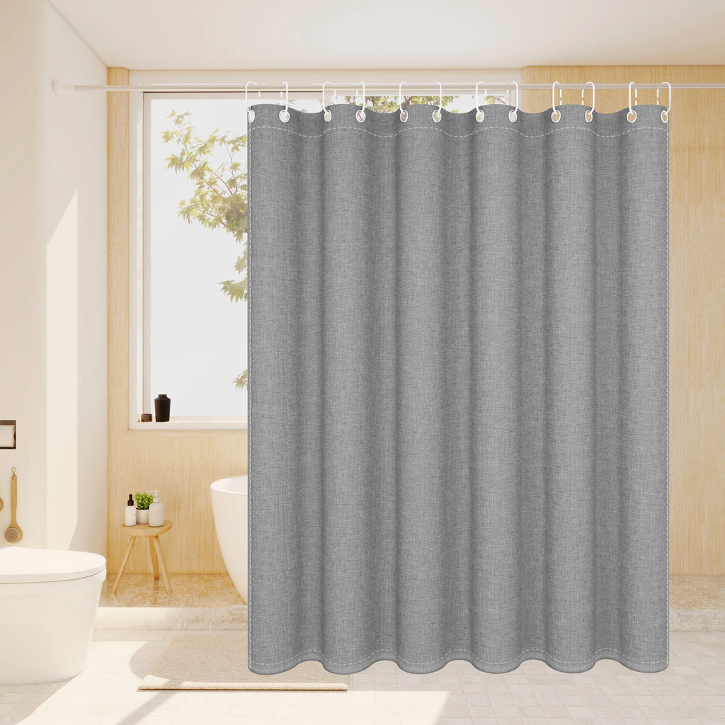 Modern Linen Shower Curtain