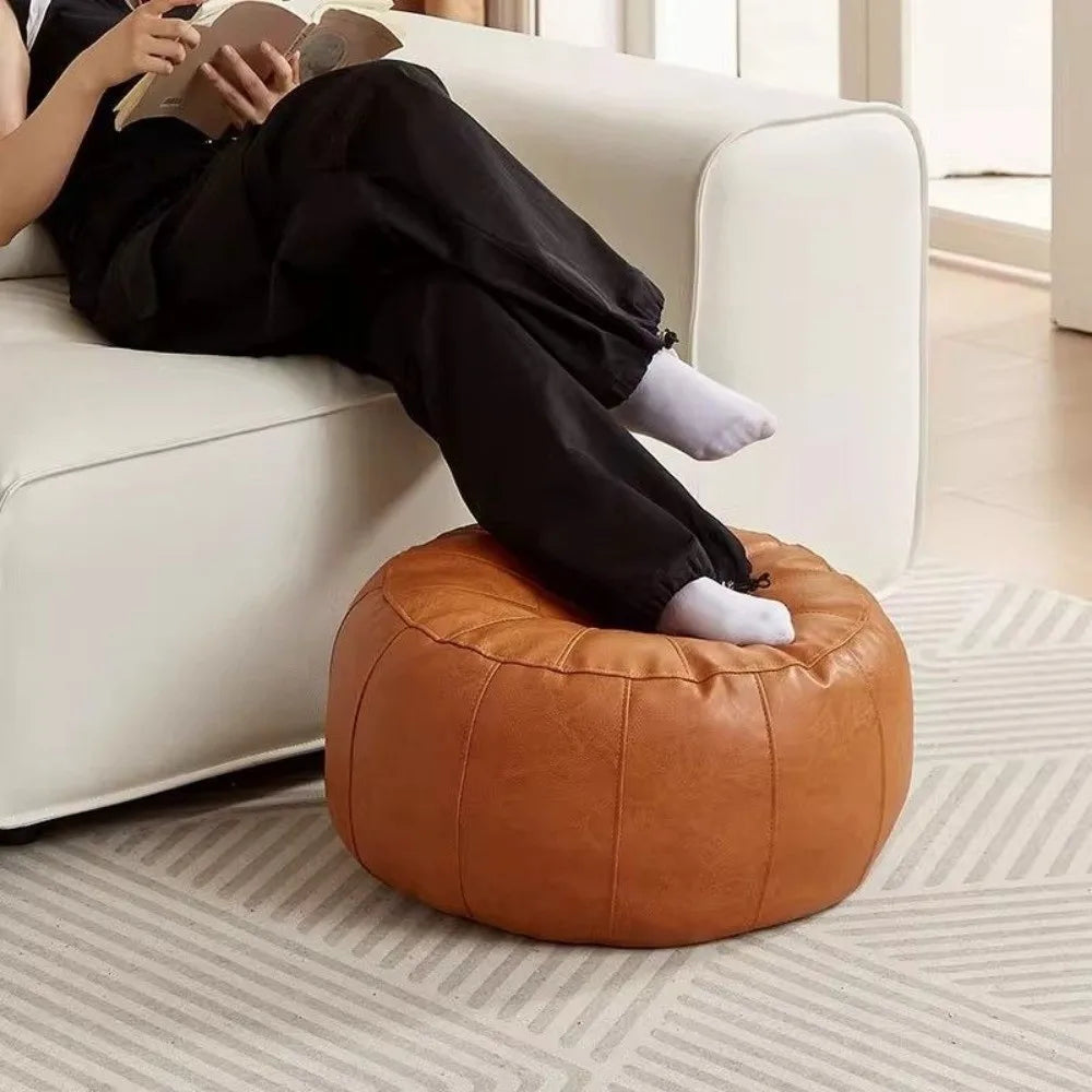 Round Storage Pouf
