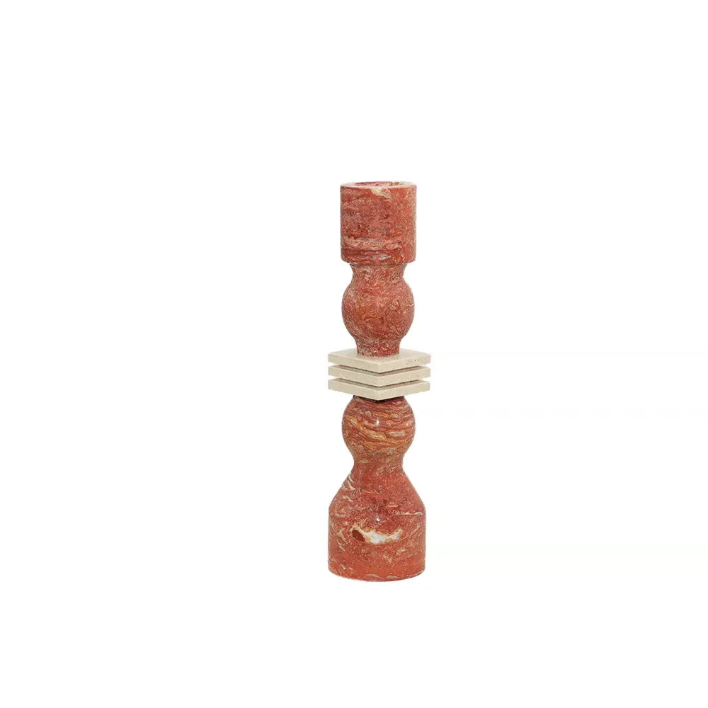 Vintage Travertine Candlestick