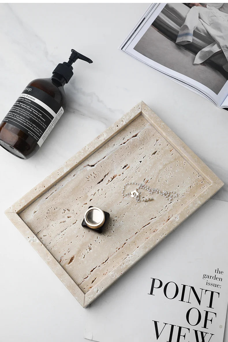 Travertine Display Tray