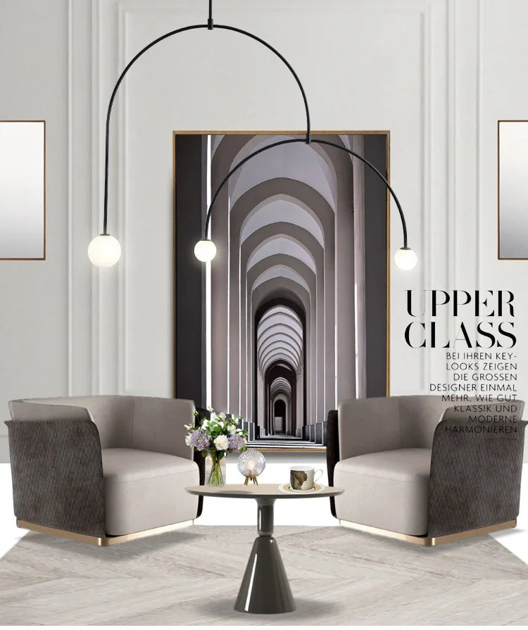 Nordic Glass Arc Pendant Lamp