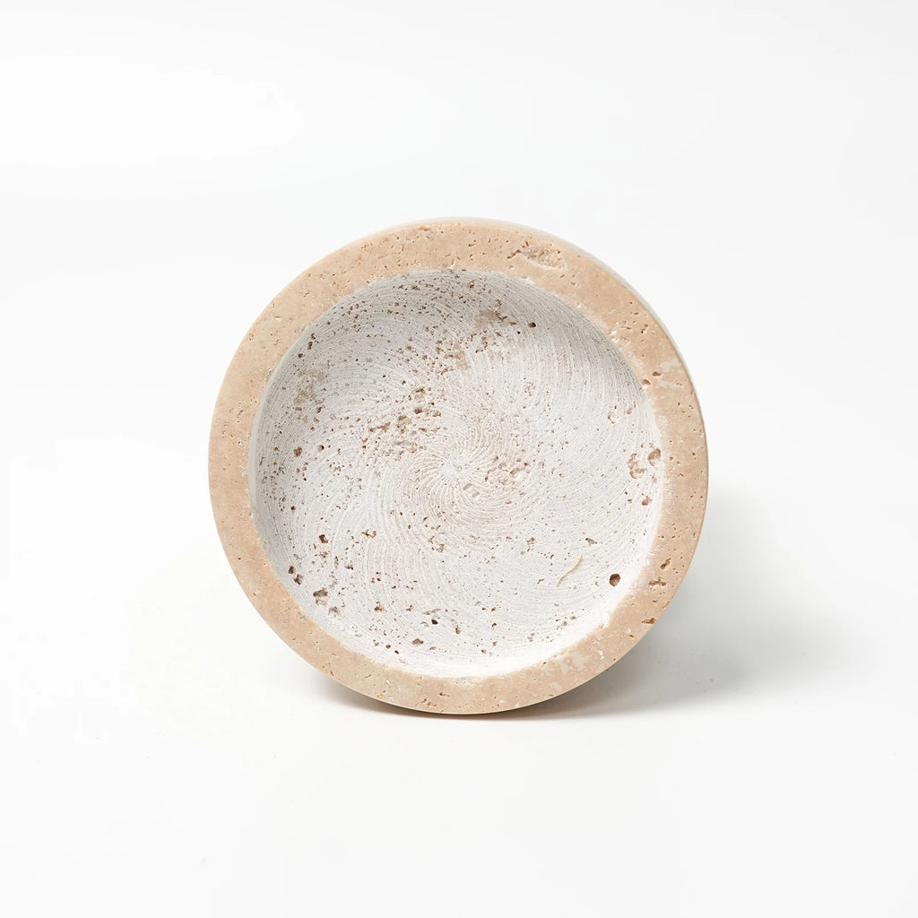 Retro Travertine Candlestick